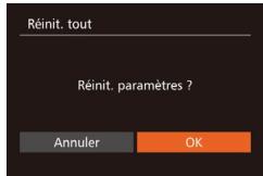 CANON POWERSHOT G7 X MARK II - Rétabillisement des réglages par défaut - 1