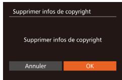 CANON POWERSHOT G7 X MARK II - Effacement de toutes les informations de copyright - 1
