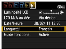 CANON EOS 1100D - Affichez l'écran du menu. - 1