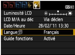 CANON EOS 1100D - Affichez l'écran du menu. - 1