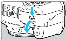 CANON EOS 1100D - Installation et retrait de la batterie et de la carte - 2