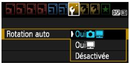 CANON EOS 1100D - Menu rotation automatique des images verticales - 2
