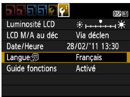 CANON EOS 1100D - Affichez l'écran du menu. - 1