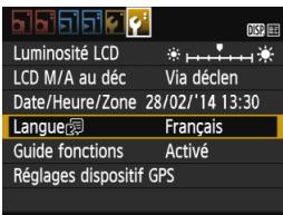 CANON EOS 1200D - Effichez l'écran du menu. - 1