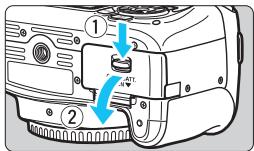 CANON EOS 1200D - Installation de la batterie et de la carte - 1