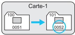 CANON EOS 1200D - [Continue]: Mème si vous avez remplace la carte ou créé un dossier, la numération des fichiers se poursuit dans l'ordre. - 2