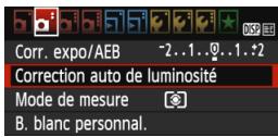 CANON EOS 1200D - MENUCorrection automatique de la luminosité et du contraste \* - 1