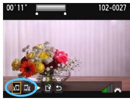 CANON EOS 1200D - Sélectionnez [X] sur l'écran de lecture video. - 1