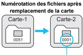 CANON EOS 1200D - [Continue]: Mème si vous avez remplace la carte ou créé un dossier, la numération des fichiers se poursuit dans l'ordre. - 3