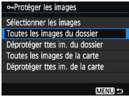 CANON EOS 1200D - MENu Protection de toutes les images dans un dossier ou sur une carte - 1