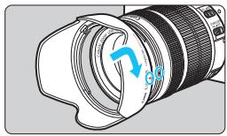 CANON EOS 1200D - Fixez le pare-soileil en place. - 1