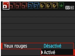 CANON EOS 1200D - MENU Attenuation des yeux rouges - 1