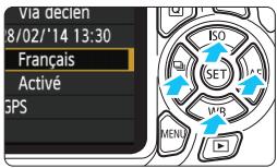 CANON EOS 1200D - Dans l'onglet [2], Sélectionnez [Langue]. - 1