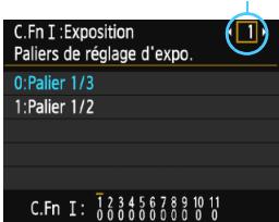 CANON EOS 1200D - MENU Réglage des fonctions personalisées - 2