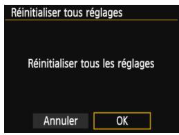 CANON EOS 1200D - MENU Rétabillisement des réglages par défaut de l'appareil photo - 3