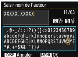 CANON EOS 1200D - MENURéglage desinfos de copyright - 3