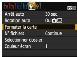 CANON EOS 1200D - Formatage de la carte - 2