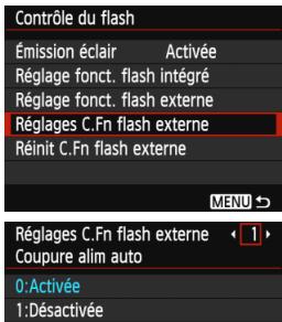 CANON EOS 1200D - Réglage des fonctions personalisées du flash Speedlite externe - 1