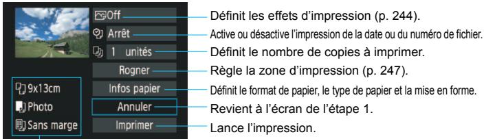 CANON EOS 1200D - Ecran des paramètres d'impression - 1