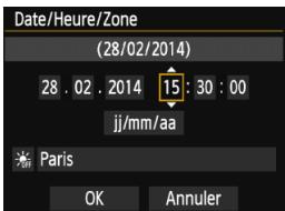 CANON EOS 1200D - Réglez fuseu horaire. - 2