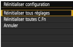 CANON EOS 1200D - MENU rétablissement des réglages par défaut de l'appareil photo - 2