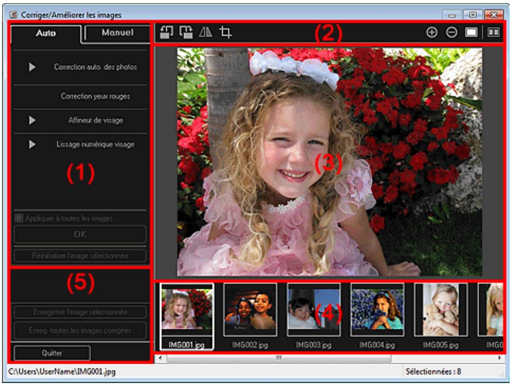 CANON MG3250 - Fenêtre Corriger/Améliorer les images - 1