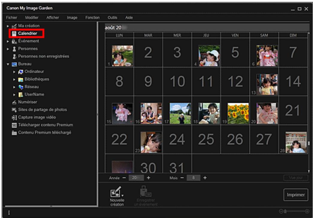 CANON MG3255 - En mode Vue mois - 1