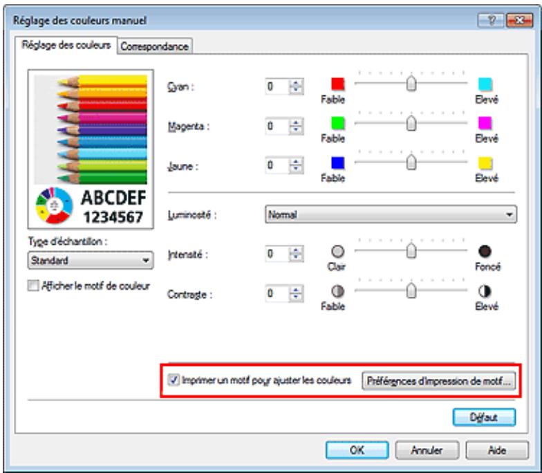 CANON MG3255 - Sélection de l'impression du motif - 1