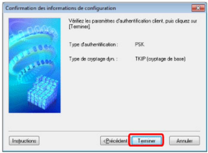 CANON MG3255 - Cliquez sur Terminer. - 1