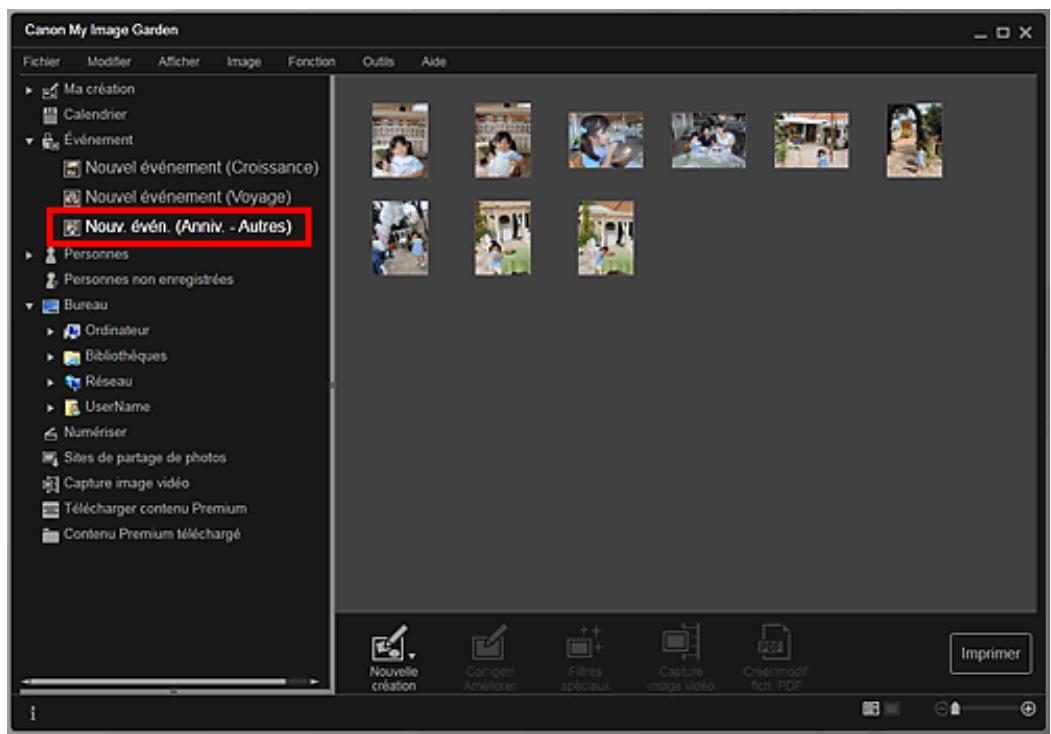 CANON MG3255 - Vue Événement (images, fichiers PDF et videos) - 1