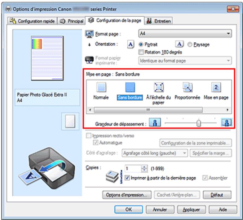 CANON MG3255 - Définition d'une impression sans bordure - 1