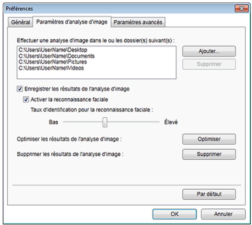 CANON MG3255 - Onglet Paramètres d'analyse d'image - 1