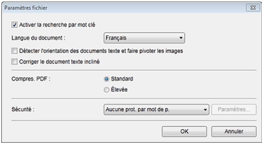 CANON MG3255 - Boîte de dialogue Paramètres PDF - 1