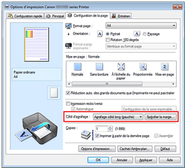 CANON MG3255 - Définition de la marge d'agrafage - 2
