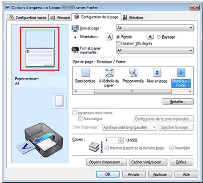 CANON MG3255 - Définisse la plage d'impression. - 1