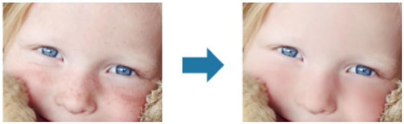 CANON MG3255 - Utilisation du lissage numérique de visage - 1