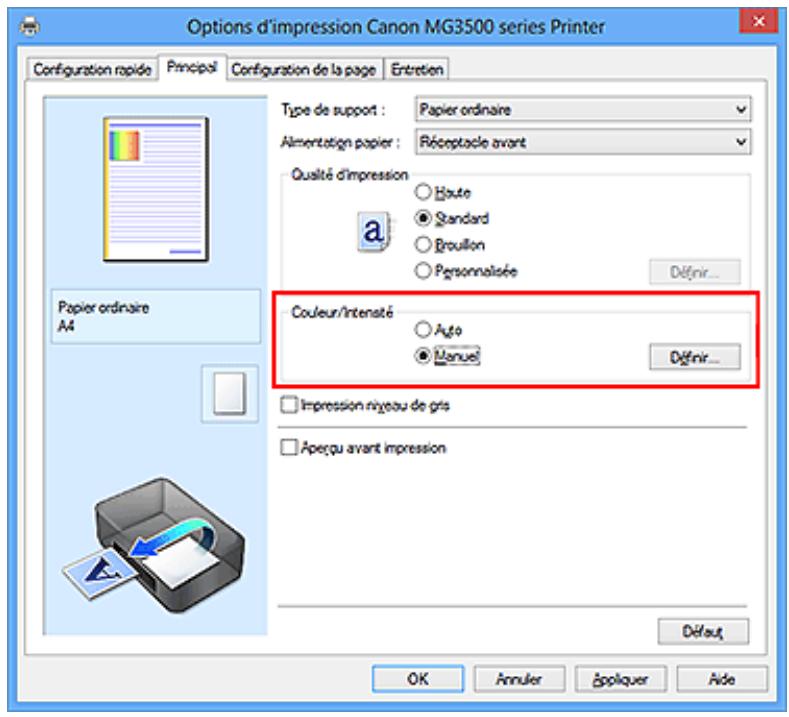 CANON MG3550 - Réglage de l'équilibre des couleurs - 3