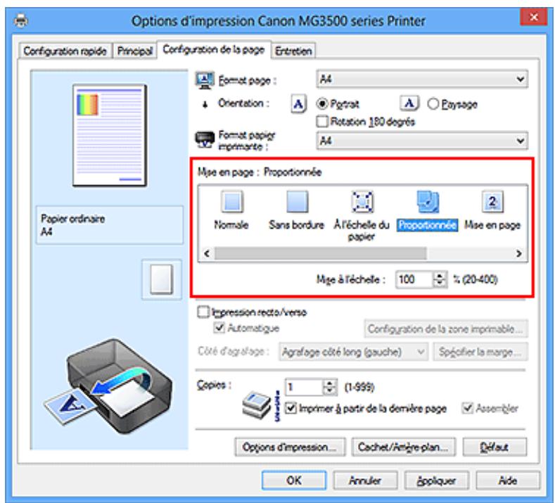 CANON MG3550 - Impression proportionnée - 2