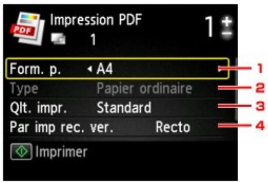 CANON MG4250 - Définisse les paramètres selon vos besoin. - 1