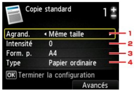 CANON MG4250 - Éléments de paramètre - 1