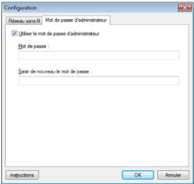 CANON MG4250 - Modification des paramètres de la feuille Mot de passé d'administrateur - 1