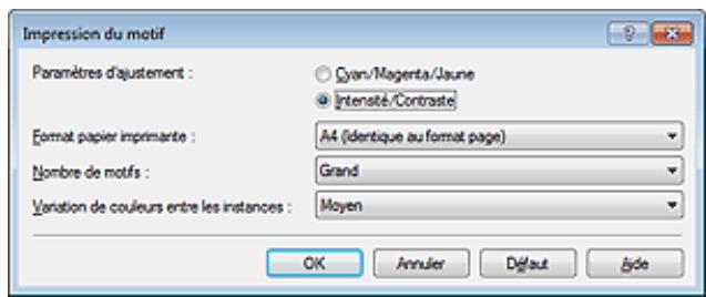 CANON MG4250 - Configuration de l'impression du motif - 1
