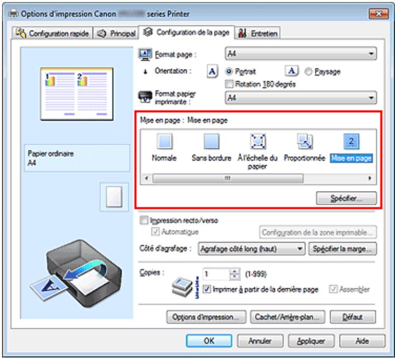 CANON MG4250 - Impression mise en page - 2