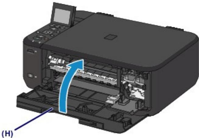 CANON MG4250 - Fermez le couvercle de sortie papier (H). - 1