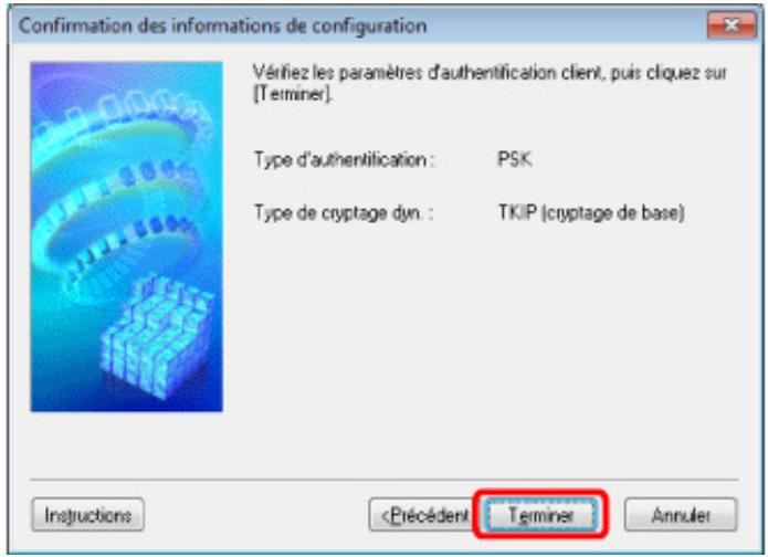 CANON MG4250 - Cliquez sur Terminer. - 1
