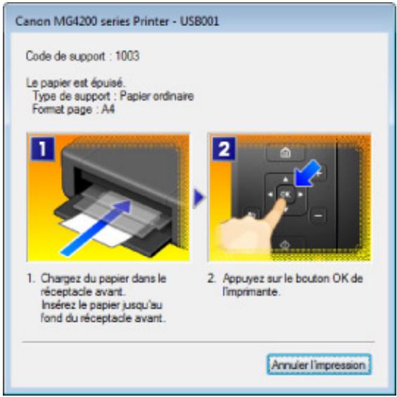 CANON MG4250 - En cas d'erreur - 1
