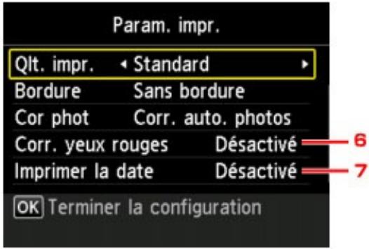 CANON MG4250 - Éléments de paramètre - 2