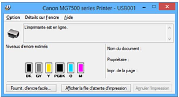 CANON PIXMA 7550 - Contrôle du niveau d'encre sur votre ordinateur - 1