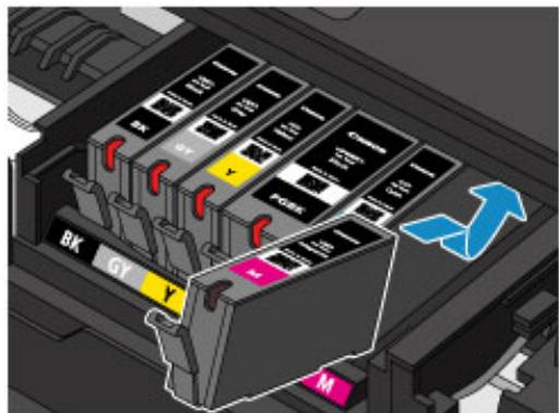 CANON PIXMA 7550 - Placez la cartouche d'encre neuve. - 1