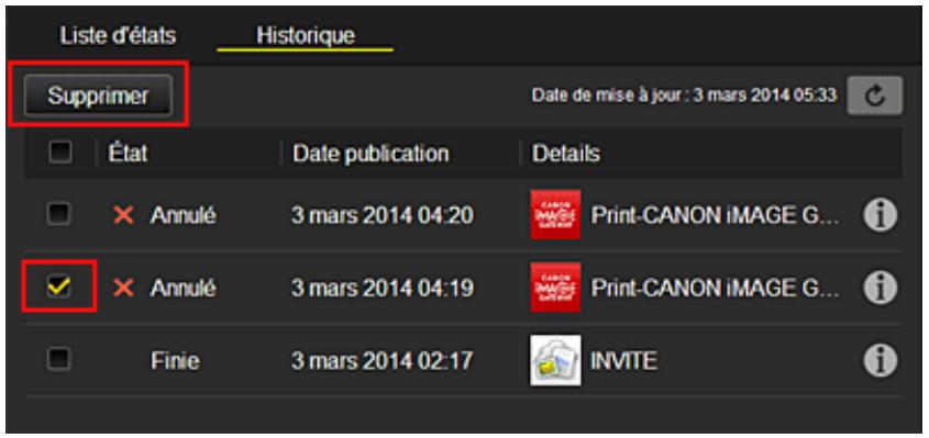 CANON PIXMA 7550 - Gérer tâches* - 1
